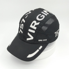 Black printed sports hat